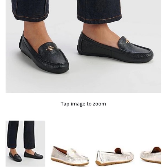 COACH LEATHER LOAFER FLATS SIZE 8 - Picture 3 of 5